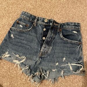 Ara Blue Distressed Jean Shorts